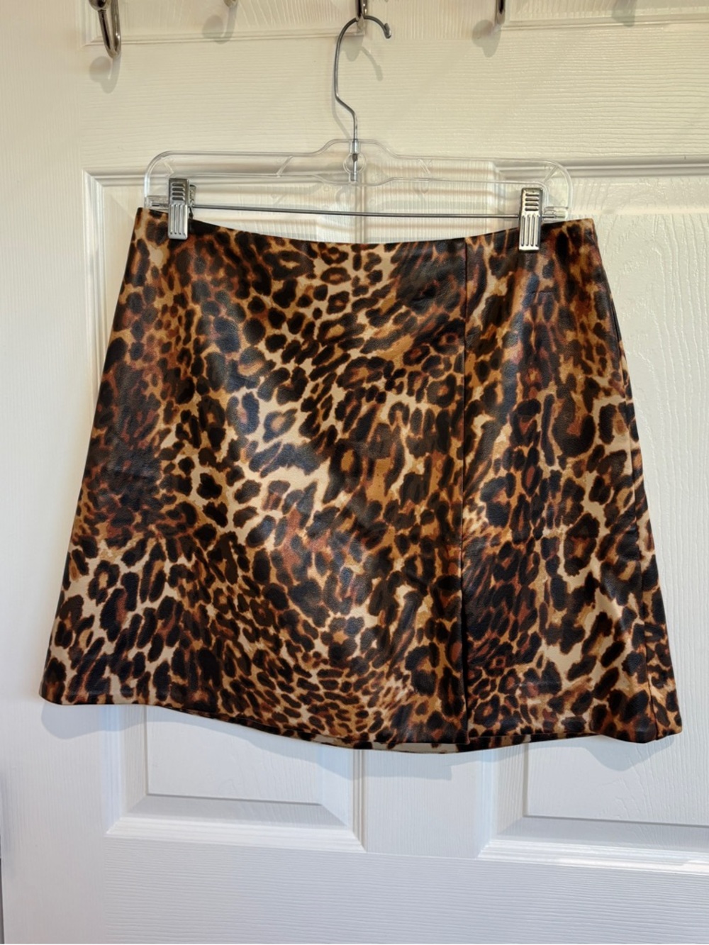 Maeve Faux Leather Side-Slit Micro Mini Skirt - Picture 4 of 8